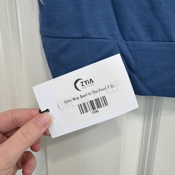 Zyia Blue Women's Knotted Top - Picture 5 of 6